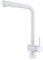 EGSO Grifo cocina Blanco Grifo cocina extraible, grifo mezclador de cocina con 2 tipos de chorro, grifo de fregadero giratorio de 360°, fregadero de acero inoxidable Grifo de cocina