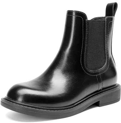 DREAM PAIRS Botas de Tobillo para Niñas con Cremallera Lateral Botines Chelsea de Tacón Bajo Zapatos de Moda para Niñas Pequeñas/Niños Pequeños/Niños Grandes