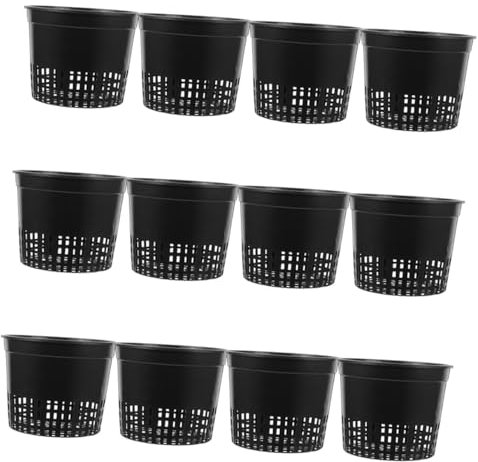 Abaodam 12pezzi Vasi Idroponici Plastica Cesti Per Piante Net Pots Per Giardino e Balcone Contenitori Per Coltivazione Senza Per Ortaggi e Fiori