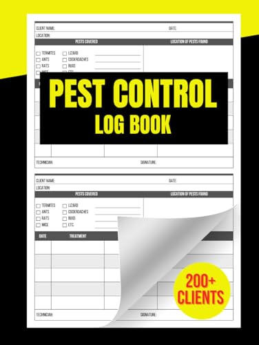 Pest Control Log Book