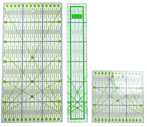 BMZXCH 3 Pezzi Squadra per Righello Sarta, Set di Righelli Patchwork Righello Acrilico, Riga per Cucito, Rettangolo Quilting Ruler per Sartoria, Quilting, Artigianato in Tessuto DIY (30/45/60 Gradi)