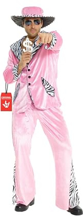 Morph Disfraz Años 70 Hombre Rosa, Disfraces Disco Adulto, Disfraces Discoteca Años 70, Disfraz Carnaval Hombre - L