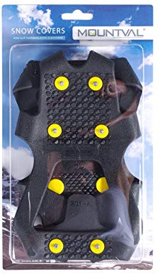 Mountval Grödel für Eis und Schnee | Dehn- & überziehbare, robuste Halbsteigeisen/Stollen | Leichtsteigeisen Verschiedene Größen (L / 41-43 EUR)