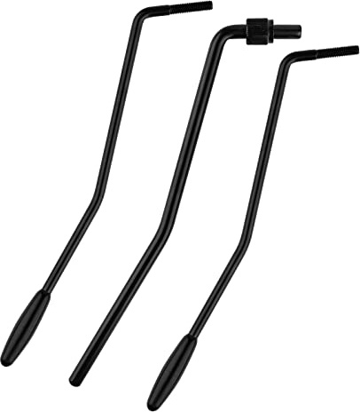 SAVITA 3 piezas 5 mm/6 mm Brazo de Trémolo de Rosca, Barra de Guitarra Eléctrica Whammy Bar Tornillo en Brazo de Trémolo Trémolo Guitarra para Nosotros/Mexicano Estándar Arm(Negro)