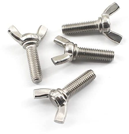 Set di dadi e bulloni a farfalla M8 in acciaio inox 304, bulloni e dadi ad alette M8 x 35, viti e dadi a farfalla, confezione da 10