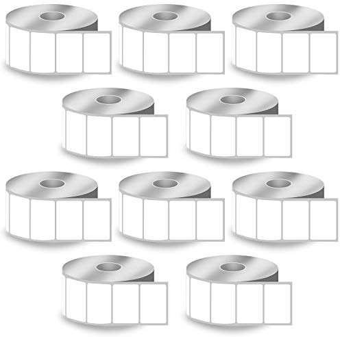 BETCKEY - 38mm x 25mm(1,5 in x 1 in) Perforadas Etiquetas Térmicas Polivalentes con Dirección Compatible con impresoras Zebra y otras [10 Rollen/13000 Etiquetas]