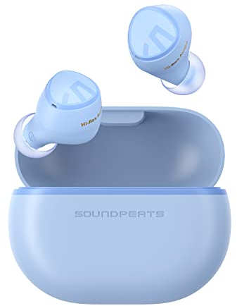 SoundPEATS Mini HS Auriculares Inalámbricos, Auriculares Audio de Hi-Res con LDAC, Micrófono con Cancelación de Ruido AI, Conexión Multipunto, 36 Horas, Auriculares Bluetooth 5.3, Sonido Estéreo HiFi