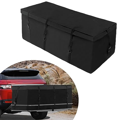 CEIEVER Takbox bil vattentät slitstark taklådor 135 x 51 x 51 cm bil baklucka bagagehållare väska takräcke transportväska vikbar takbox vattentät transportväska för alla bilar