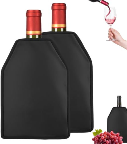 Rafraichisseur de Bouteille de Vin, 2pcs Sac Isotherme Bouteille, Sac Bouteille Vin Rafraichisseur, Refroidisseur Bouteille pour Conserver Frais et Température de Champagne, Bière, Mousseux