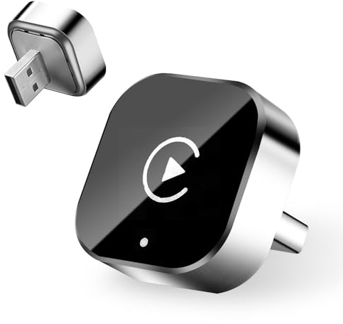 Adaptador inalámbrico CarPlay, Mini CarPlay y Android Auto Adaptador inalámbrico 2 en 1, Conexión automática, Accesorios de coche de actualización 2025, Juego de coche compatible con iPhone y Android