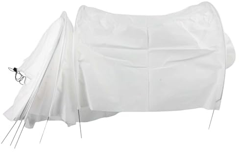 Lawnoval Cubierta protectora para plantas de invierno con soporte, 300 x 45 x 45 cm, tela no tejida, túnel a prueba de frío, para huerto