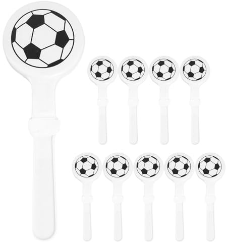Vaguelly 10PCS Soccer Ball Hand Clappers - Football Noisemakers - Cheer Noise Maker for Sporting Events Basketball Football Game Party Supplies Favors