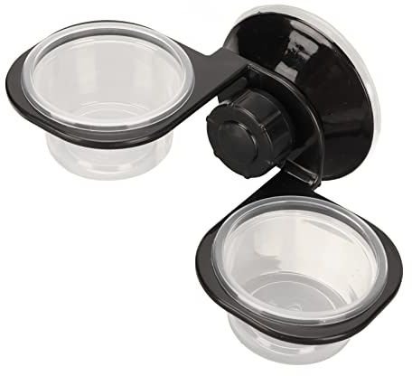 HPZIHUIT Rettile Cibo Acqua Ciotola per Alimentazione Multiuso Doppio Rettile Fisso Appeso Bacino d'Acqua per La Casa Giardino Fattoria (Doppie ciotole)