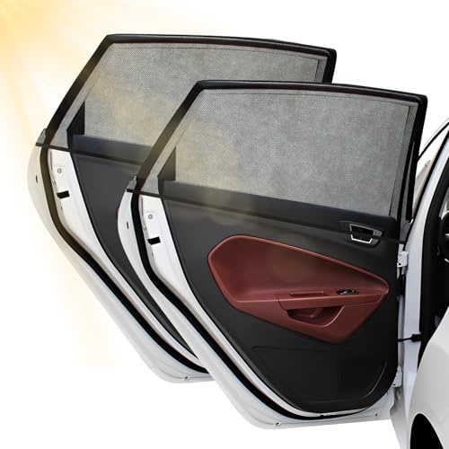 Parasol de Coche, Parasol Coche Bebe para Ventana Lateral Trasera, Pack de 2 Unidades, con protección UV para bebés, niños, Adultos, Mascotas, Aplicable a la mayoría de los Modelos de automóviles