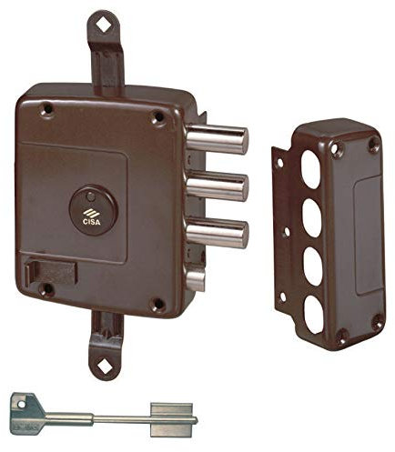 Cisa 1.57167.60.1 - C.seguridad sobreponer borjas picaporte+bulones 3pto dcha s/varilla