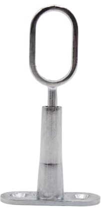 DOJA Barcelona | Garderobenstange Oval Wandhalterung | Schrankrohr-Mittelträger 30,5x15,5mm | Pack 4 | Schrankrohrhalter für Ovalstange | Kleiderschrank Stange Ausziehbar | Kleiderstange Halterung