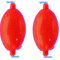blntackle76 Set 2 Wasserkugeln rot, gelb, klar oval 8,15, & 30 Gramm, Blase wasserkugel Ei + gratis Petri Aufkleber (rot 2 x 8 Gramm)