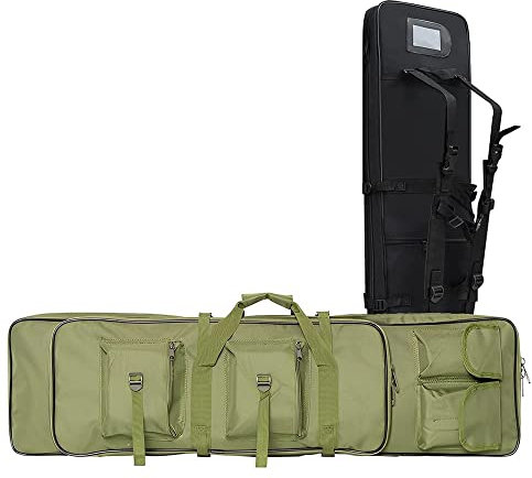MOLKKI Borsa per Fucile Doppia, Borsa per Fucile Doppia, Borsa Tattica per Pistola Lunga,Doppia Custodia Per Fucile Lunga,Per Trasporto Di Armi Da Fuoco Per Caccia, Tiro C,118cm