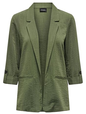 ONLY Damen Onlmarsa 3/4 Blazer WVN Noos Longblazer, Kalamata/Detail:Melange, S