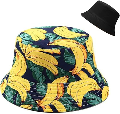 Malaxlx Bob Chapeau de Pêcheur Réversible Femme Homme - Chapeau de Soleil Anti-UV d'été Pliable pour la Plage