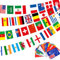 Fahnen Wimpelkette Länder, 100 International Länderflaggen Fahnenkette, Eurovision Europäische Flagge Wimpelkette, EU Länder String Wimpel Banner für Bar, Party, Festival (30 M)