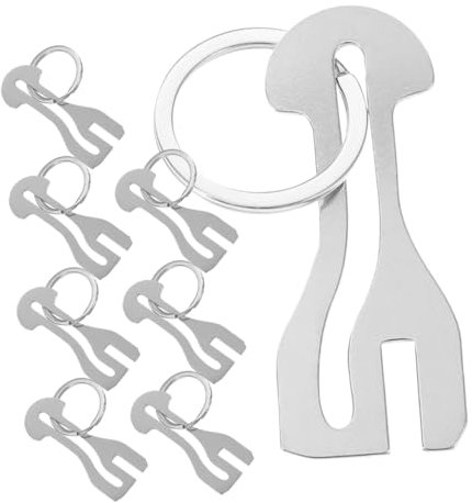 WEKADRIN 8piezas Llaveros De Monedas De Carrito De Supermercado Llaveros De Metal Para Desbloquear Carritos Fichas De Trolley Prácticas y Convenientes Accesorios De Compras Portátiles