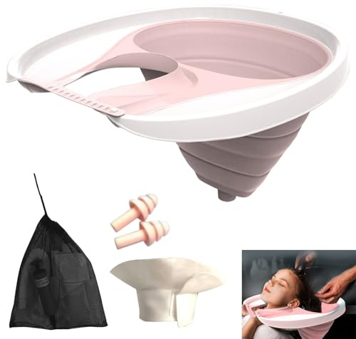 Bac Laver Les Cheveux, Lavabo Gonflable Les Cheveux avec Tuyau D'évacuation | Lavabo Portable TPE Personnes Alitées, Outil Lavage Cheveux pour Femmes Enceintes Personnes Mobilité Réduite