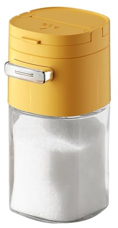Table Salt and Pepper Shaker - Jar for Coarse and Fine Salt | Jars for Kitchen | Transparent Container Multipurpose for Kitchen Pepper | Sugar Shaker In With Pourer