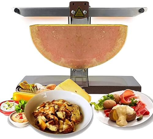 FBJAMZ Fundidor de Queso Raclette, máquina de fusión de Queso eléctrica Comercial de Calentamiento rápido de 900 W para Restaurante en casa, fusión de Queso Comercial