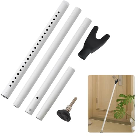 Barra de seguridad para puerta ajustable, ventana de alto rendimiento, seguridad de ventana y puerta corredera de alto rendimiento con base antideslizante de 360°, fusible ajustable para puerta de