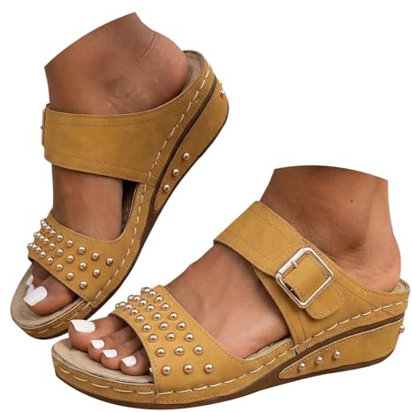 Women's Summer Mules, Mules with Straps at the Back, PU Leather Casual Shoes, Comfortable Outdoor Sandals, Outdoor Trekking Sandals, Beach Barefoot Sandals, Elegant Sandals & Slides