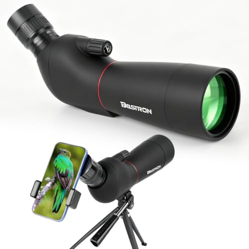 BOSTRON Longue Vue 20-60x60, HD FMC, Observation Oiseaux | Longue Vue Tir Sportif avec Trépied Adaptateur Téléphone,lunette observation pour Randonnée, Tir à l'arc, Lune