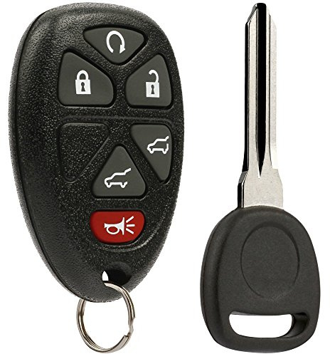 Ignition Key + Key Fob Keyless Entry Remote fits 2007-2014 Chevy Tahoe, Suburban, Cadillac Escalade, GMC Yukon (fits Part # 15913427, 20869057, 22756462)