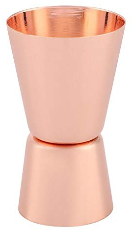 Jigger, MAGT 15/30ml Jigger Double Face En Acier Inoxydable Liqueur Cocktail Vin Tasse À Mesurer En Acier Inoxydable Drink Bar Outil(Or rose)