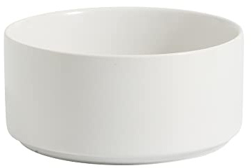 Havniva Rutschfester Keramik-Hundeschale 15,5 cm für Kleine und Mittlere Hunde,gewichtete Futter-Schale für Futter und Wasser (850 mL, Weiß)