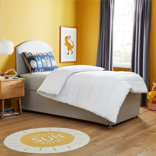 Silentnight Healthy Growth 10.5 Tog Duvet - Calming Kids Weighted Duvet Quilt with Anti-Allergy Filling to Prevent Allergies - Machine Washable, Double, White