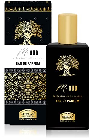 Helan, M Oud - Profumo Uomo con Fragranza Fresca Agrumata, Eau de Parfum Uomo Elegante e Misterioso con Oud Aromatico e Note di Tabacco - Profumi Uomo Ideale come Regalo Uomo, 50 ml - Made in Italy