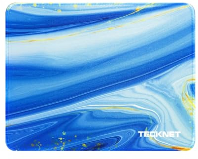 TECKNET Mauspad, 28 x 21 cm Gaming Mousepad mit Wasserdicht und Rutschfester Gummi für PC-Büro, Arbeit, Gaming, Studium, Laptop, Computer, Zuhause-Marbling