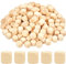GORGECRAFT 150pz 12mm Dadi di Legno Vuoti Cubo di Legno Non Finito 6 Lati Angolo Rotondo Piccolo Blocco Quadrato Gioco Da Tavolo Forniture per Feste Stampa Graffiti Incisione Forniture Artigianato