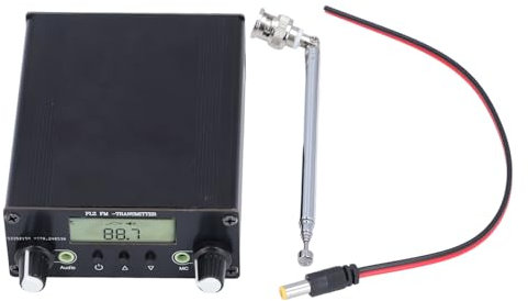 DC12V FM-Stereo-Sender, Aluminiumlegierung, FM-Broadcast-Sender, Stereo-Mini-Radiosender für Kinos und Kirchen Im Freien