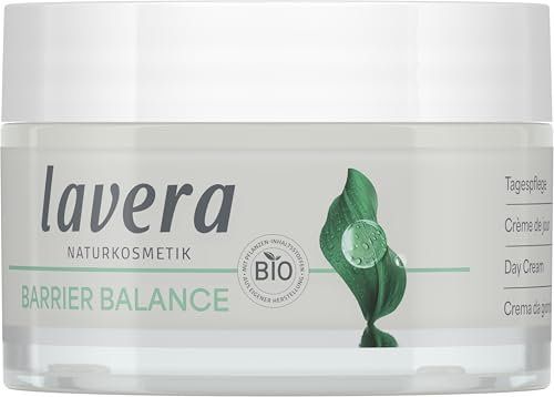 lavera Barrier Balance Tagespflege - Creme ohne Alkohol - ohne Parfüm - feuchtigkeitsspendend & regenerierend - stärkt Hautbarierre - Präbiotika - vegan - Naturkosmetik - 50 ml