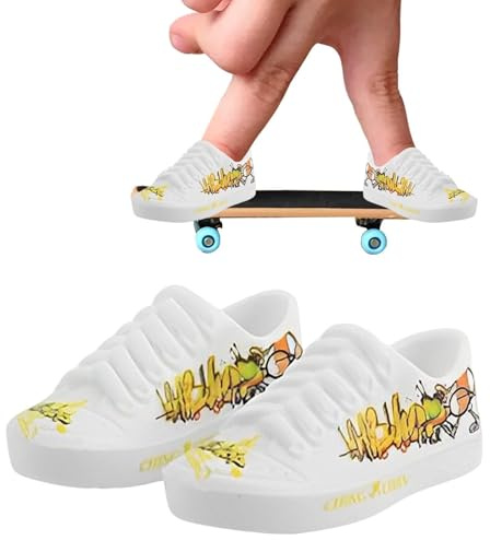 Finger Shoes, Finger Toys Skateboard Shoes, Miniature Finger Shoes Finger Toys, Desk Toys Fingerboard Shoes Doll Shoes Sneaker, Tiny Toys For Finger Breakdance, Finger Scooter Shoes Toys For Kids