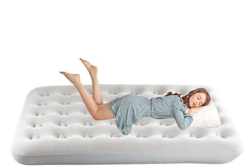 Materasso gonfiabile, ad aria - Materasso gonfiabile esterno doppio lato, materasso gonfiabile portatile, gonfiaggio/deflazione veloce, pneumatico pieghevole per campeggio casa, 550lb Max