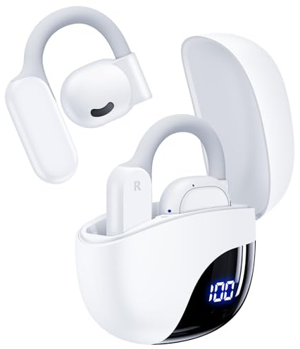 AI Translation Earbuds Real Time Comfortable Fit, Reliable Multi-Language Translation Support Bluetooth Connectivity Translator Headphones for Travel Abroad Daily Conversation Learn Work Blush White