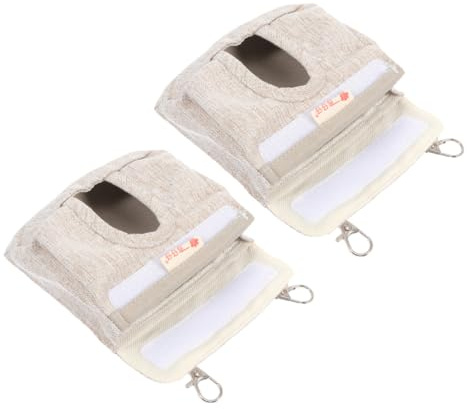 TOBBOMEY Support Suspendu pour Cochon d'Inde Distributeur de Nourriture en Tissu S 2 Pièces, Rangement Pratique pour Cage d'animaux, Accessoire Suspendu pour Petits Rongeurs
