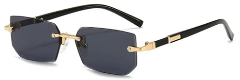 PVAXUSPBC Gafas de sol de alta definición de moda para hombres, para damas para proteger la luz azul, gafas de montura cuadrada sin montura