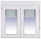 Ventanastock PVC 1200x1155 Practicable Oscilobatiente 2 hojas con Persiana de PVC
