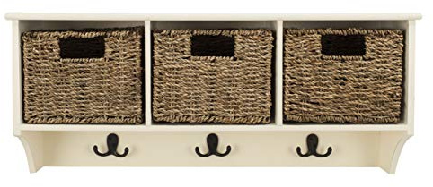 Safavieh Home Collection Finley Hanging 3 Basket Wall Rack