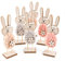 Logbuch-Verlag Osterhase Deko-Figuren, 6er Set: Osterhasen-Figuren groß, Moderne Osterdeko aus Holz, Natürliche Deko-Hasen für Tisch, Holzhase für Kommode & Fensterbank, Osterschmuck Indoor, 22 cm