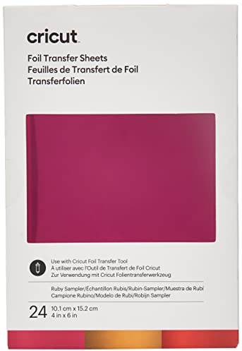 Cricut Transferfolien-Sampler, Rubin (24 Stück)